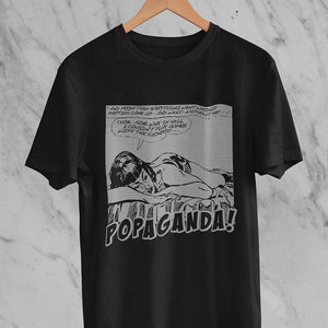 Pop Art Vintage Comics Lichtenstein Style - Popaganda 10 B&W Tee&Tank Men/Unisex Pimamour