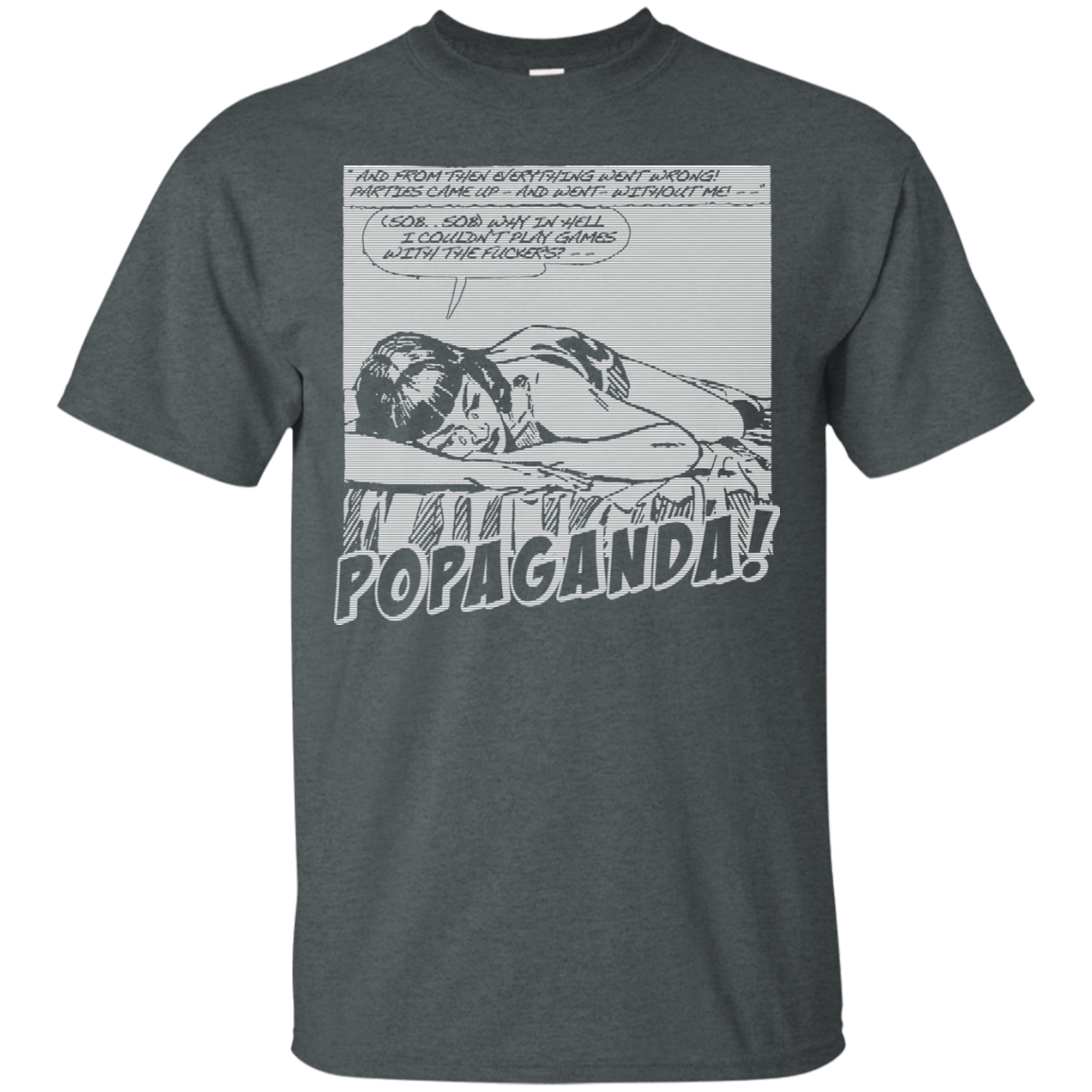 Pop Art Vintage Comics Lichtenstein Style - Popaganda 10 B&W Tee&Tank Men/Unisex Pimamour