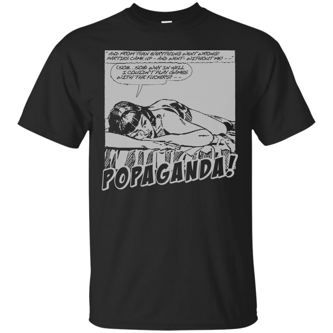 Pop Art Vintage Comics Lichtenstein Style - Popaganda 10 B&W Tee&Tank Men/Unisex Pimamour