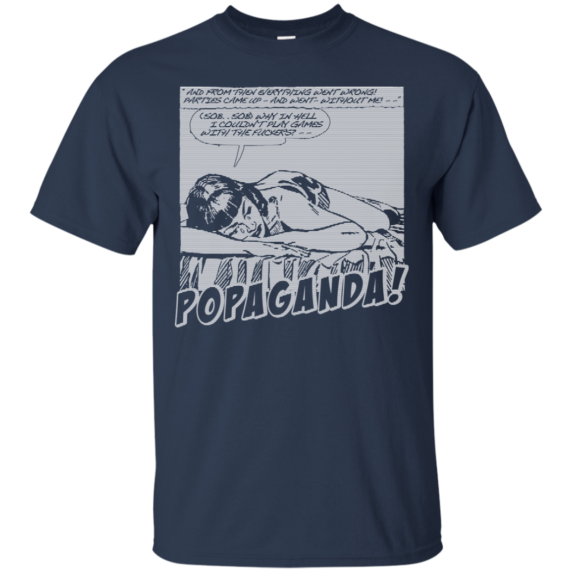 Pop Art Vintage Comics Lichtenstein Style - Popaganda 10 B&W Tee&Tank Men/Unisex Pimamour