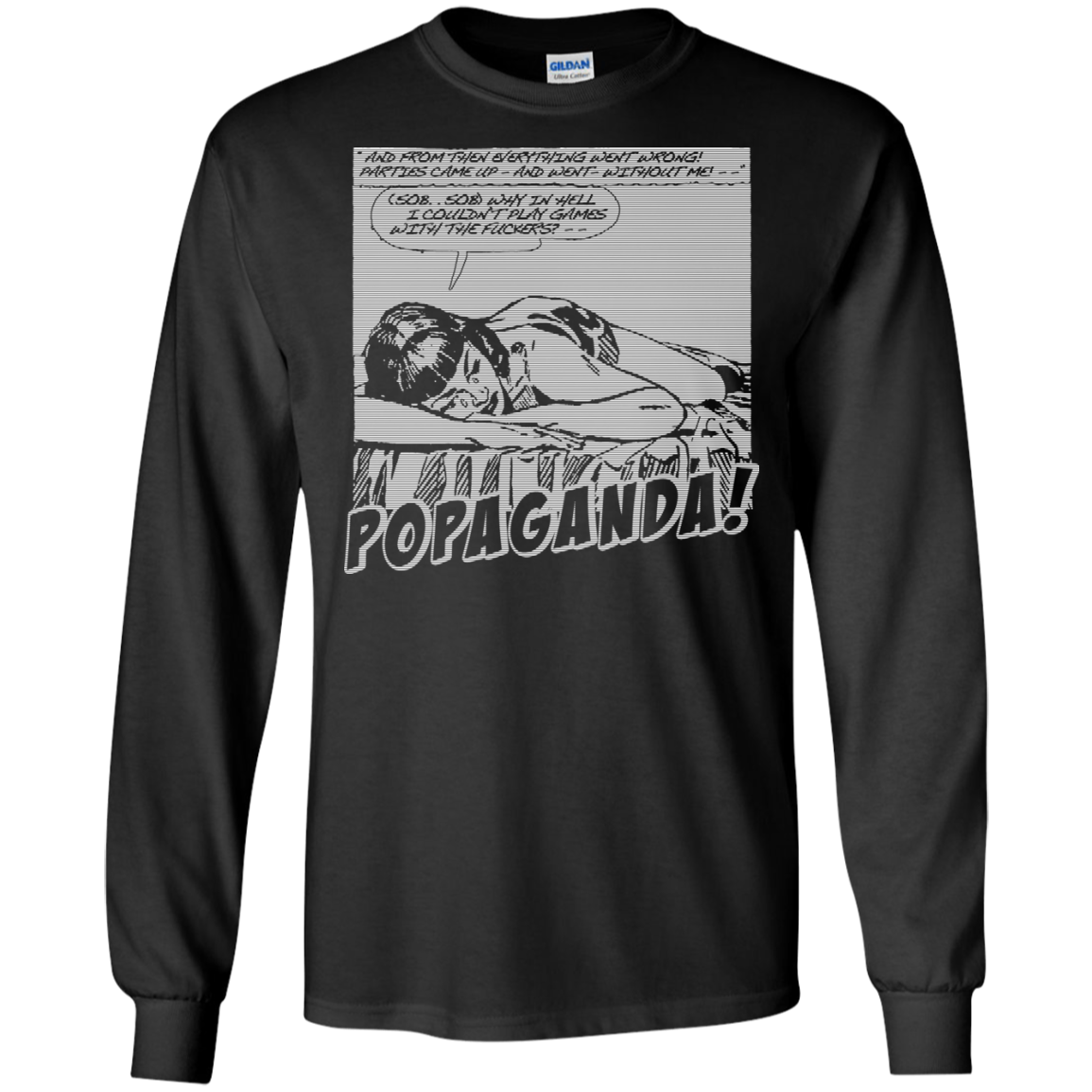 Pop Art Vintage Comics Lichtenstein Style - Popaganda 10 B&W Tee&Tank Men/Unisex Pimamour