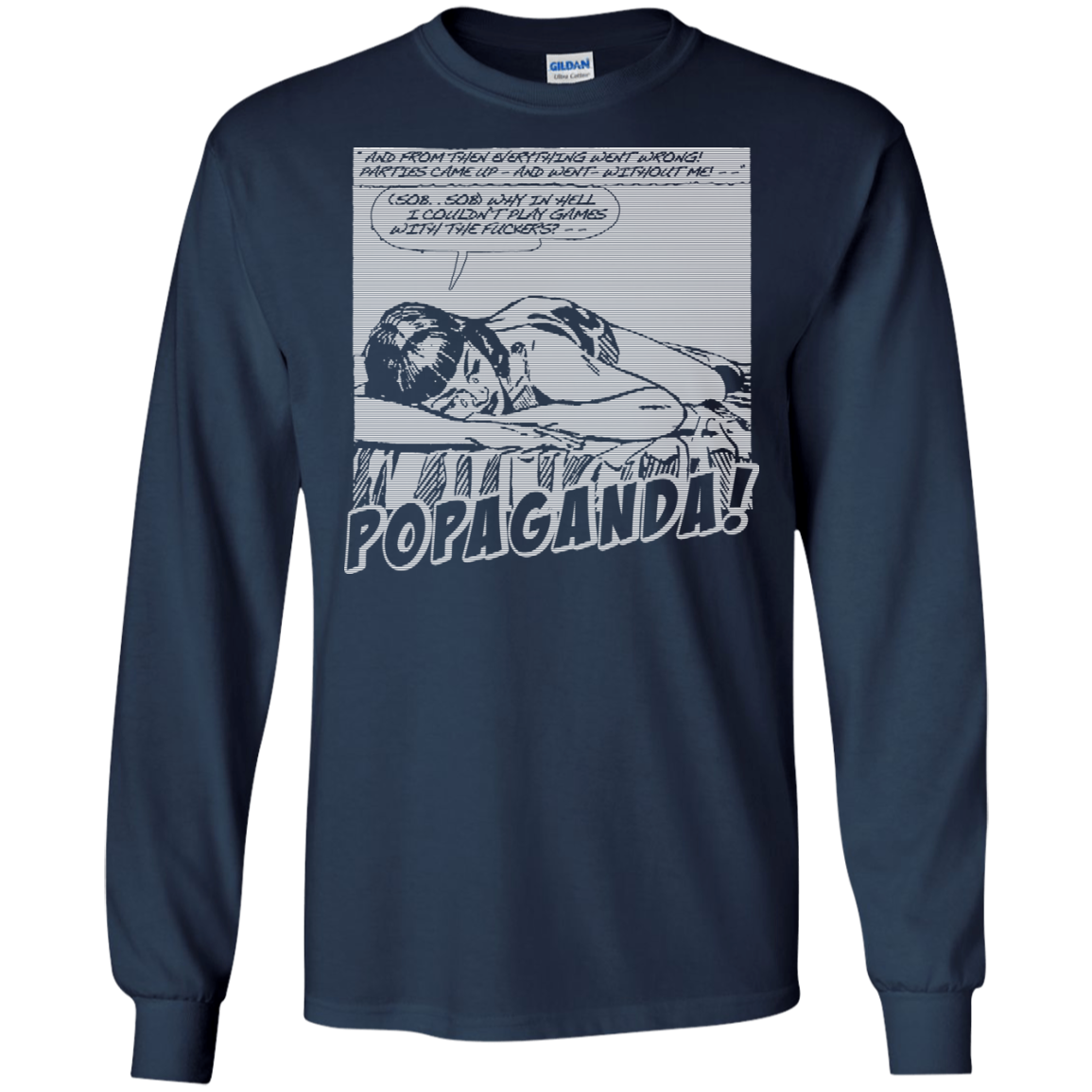 Pop Art Vintage Comics Lichtenstein Style - Popaganda 10 B&W Tee&Tank Men/Unisex Pimamour