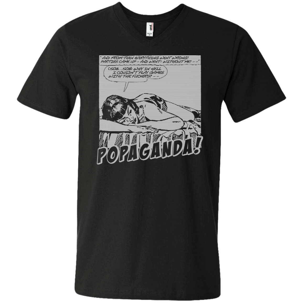 Pop Art Vintage Comics Lichtenstein Style - Popaganda 10 B&W Tee&Tank Men/Unisex Pimamour