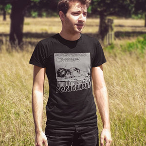 Pop Art Vintage Comics Lichtenstein Style - Popaganda 10 B&W Tee&Tank Men/Unisex Pimamour