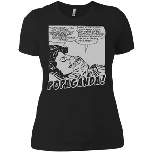 Pop Art Vintage Comics Lichtenstein Style - Popaganda 11 B&W Tee&Tank Lady Pimamour