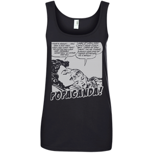 Pop Art Vintage Comics Lichtenstein Style - Popaganda 11 B&W Tee&Tank Lady Pimamour