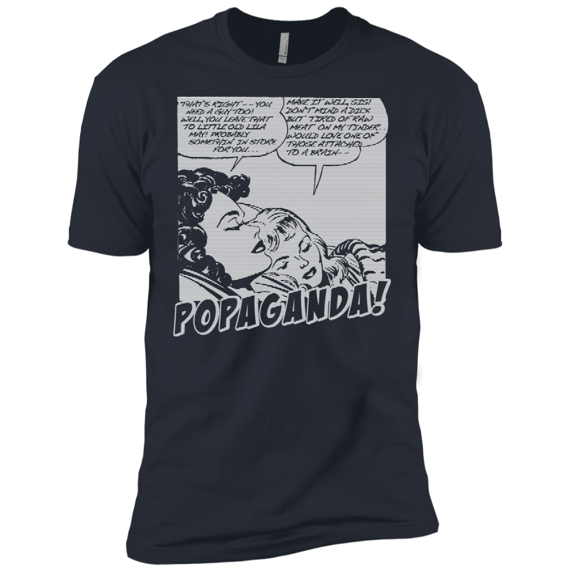 Pop Art Vintage Comics Lichtenstein Style - Popaganda 11 B&W Tee&Tank Men/Unisex Pimamour