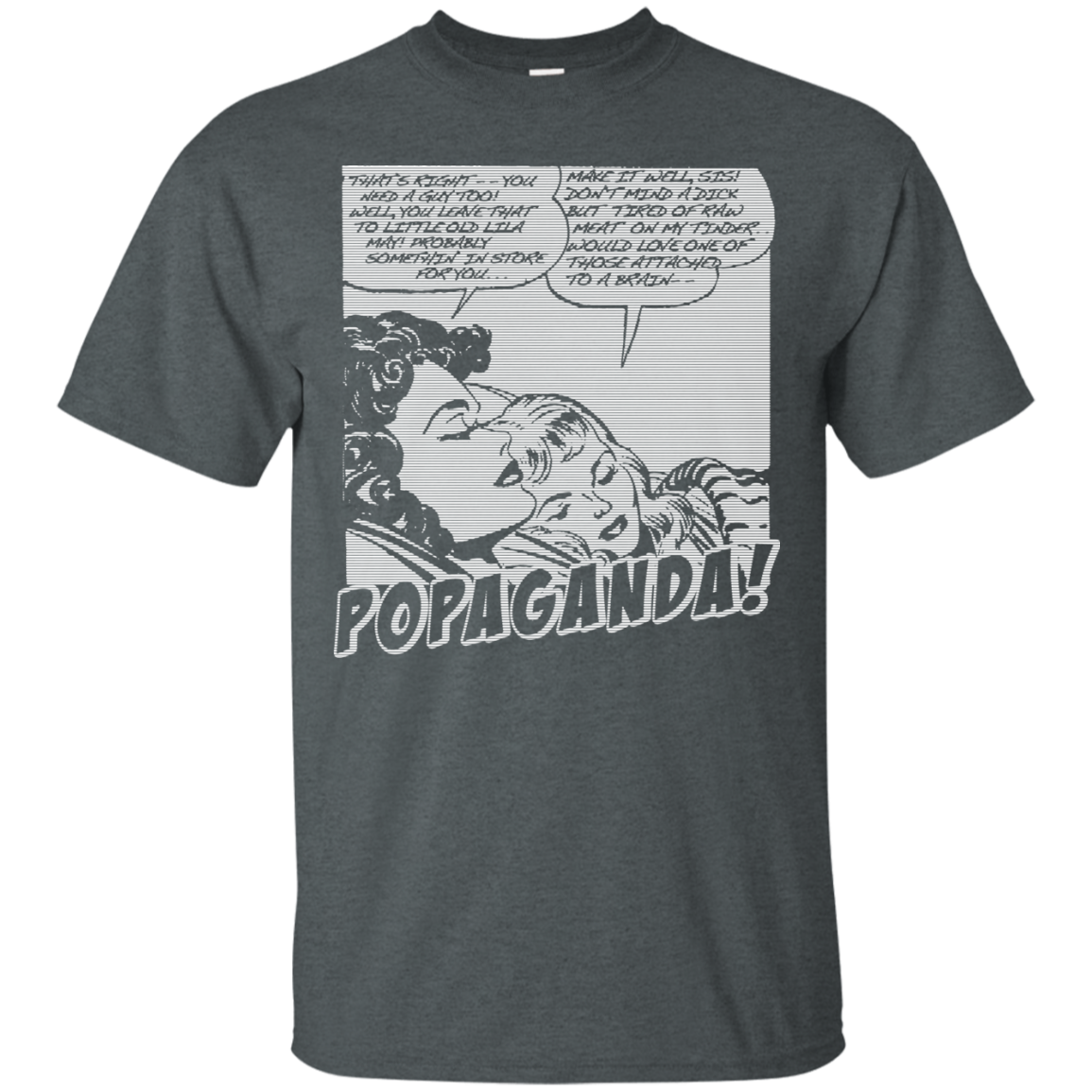 Pop Art Vintage Comics Lichtenstein Style - Popaganda 11 B&W Tee&Tank Men/Unisex Pimamour