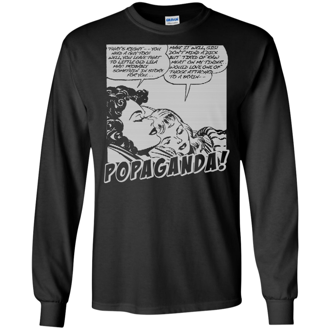 Pop Art Vintage Comics Lichtenstein Style - Popaganda 11 B&W Tee&Tank Men/Unisex Pimamour