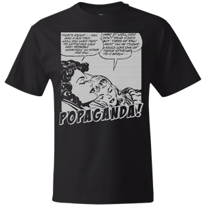 Pop Art Vintage Comics Lichtenstein Style - Popaganda 11 B&W Tee&Tank Men/Unisex Pimamour