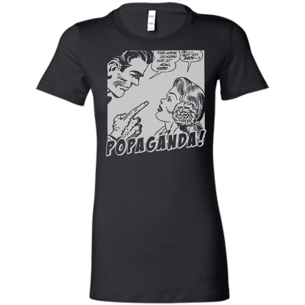 Pop Art Vintage Comics Lichtenstein Style - Popaganda 12 B&W Tee&Tank Lady Pimamour