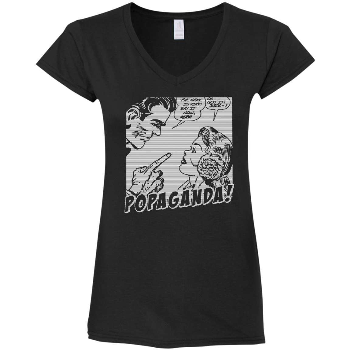 Pop Art Vintage Comics Lichtenstein Style - Popaganda 12 B&W Tee&Tank Lady Pimamour