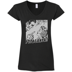 Pop Art Vintage Comics Lichtenstein Style - Popaganda 12 B&W Tee&Tank Lady Pimamour