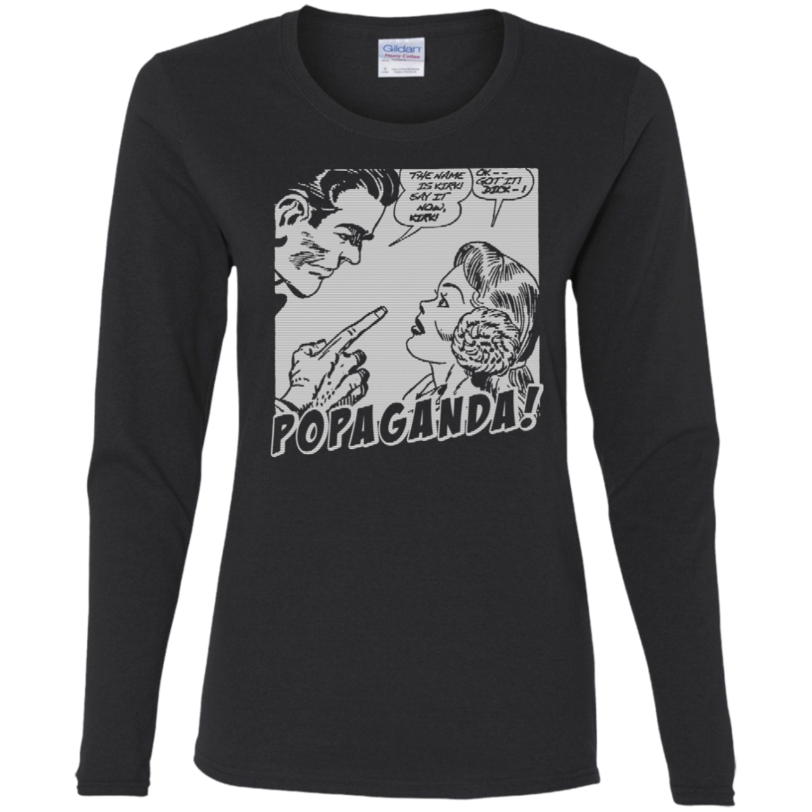 Pop Art Vintage Comics Lichtenstein Style - Popaganda 12 B&W Tee&Tank Lady Pimamour