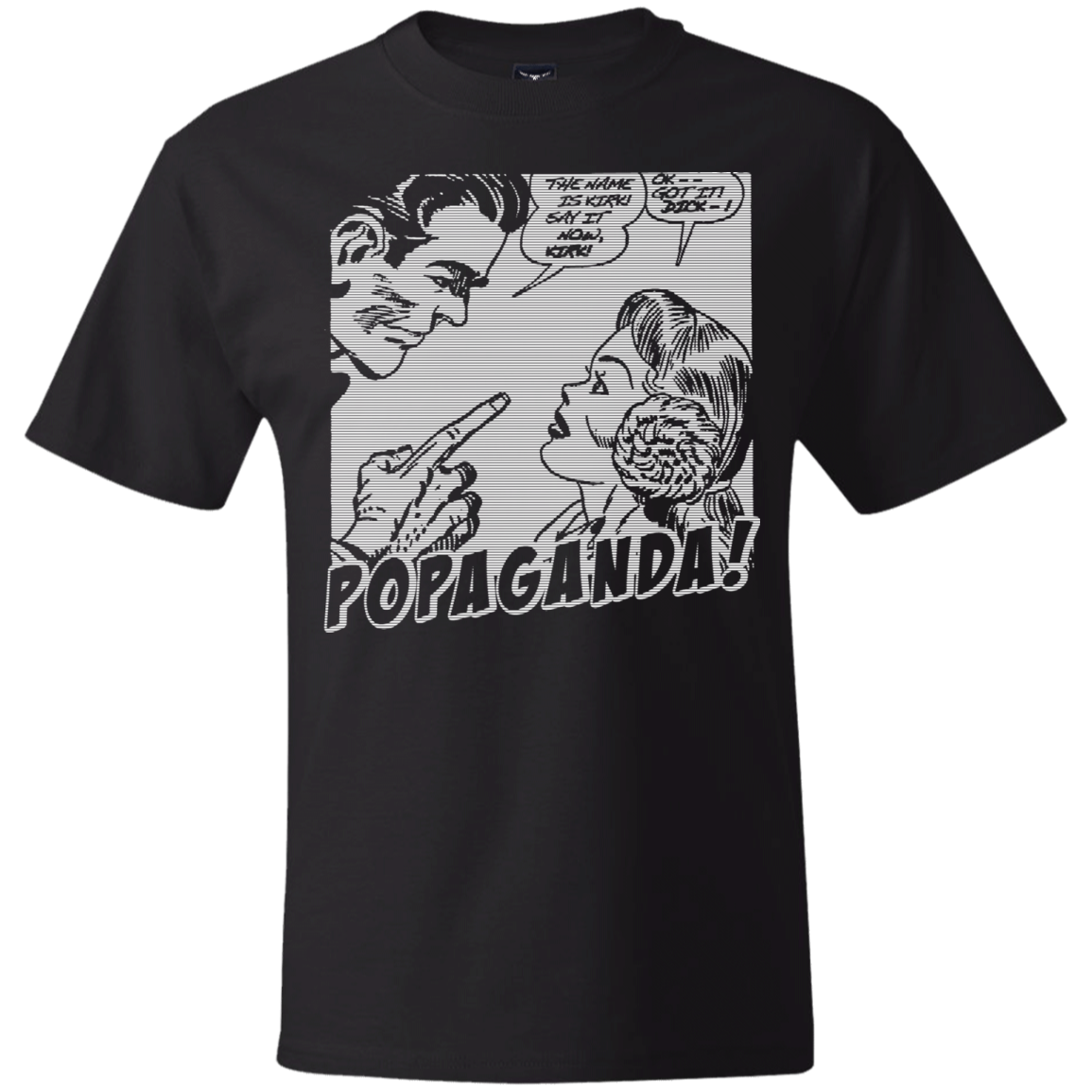 Pop Art Vintage Comics Lichtenstein Style - Popaganda 12 B&W Tee&Tank Men/Unisex Pimamour