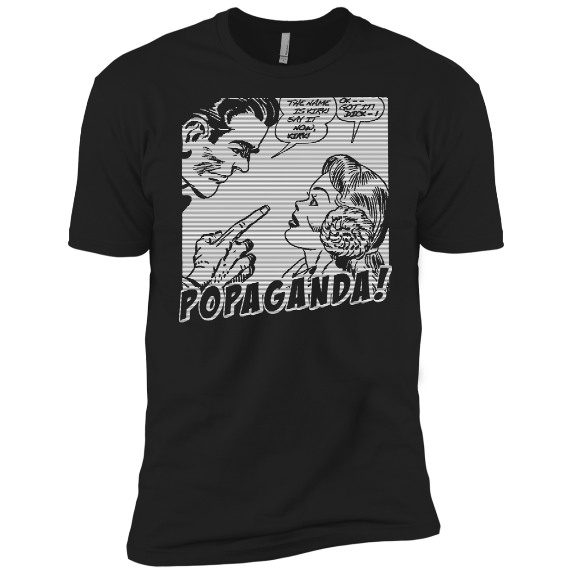 Pop Art Vintage Comics Lichtenstein Style - Popaganda 12 B&W Tee&Tank Men/Unisex Pimamour