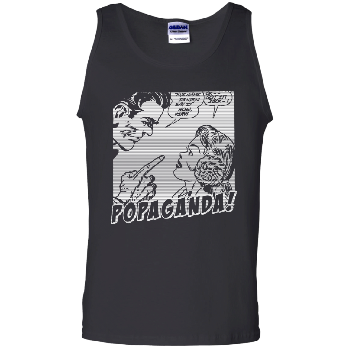 Pop Art Vintage Comics Lichtenstein Style - Popaganda 12 B&W Tee&Tank Men/Unisex Pimamour