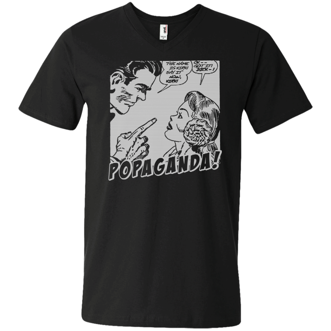 Pop Art Vintage Comics Lichtenstein Style - Popaganda 12 B&W Tee&Tank Men/Unisex Pimamour