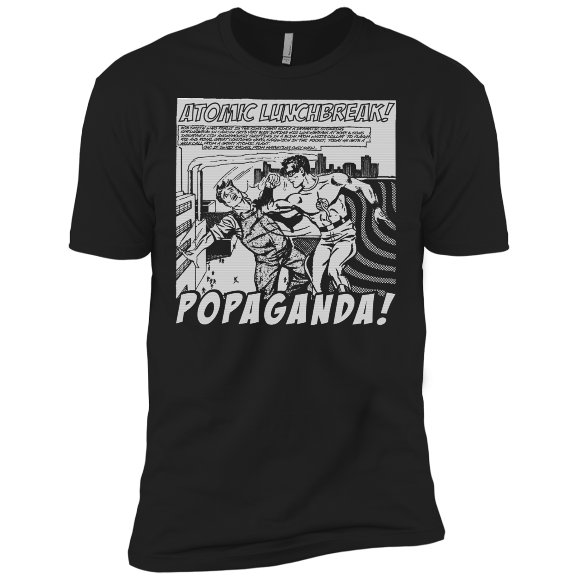 Pop Art Vintage Comics Lichtenstein Style - Popaganda 13 B&W Tee&Tank Men/Unisex Pimamour