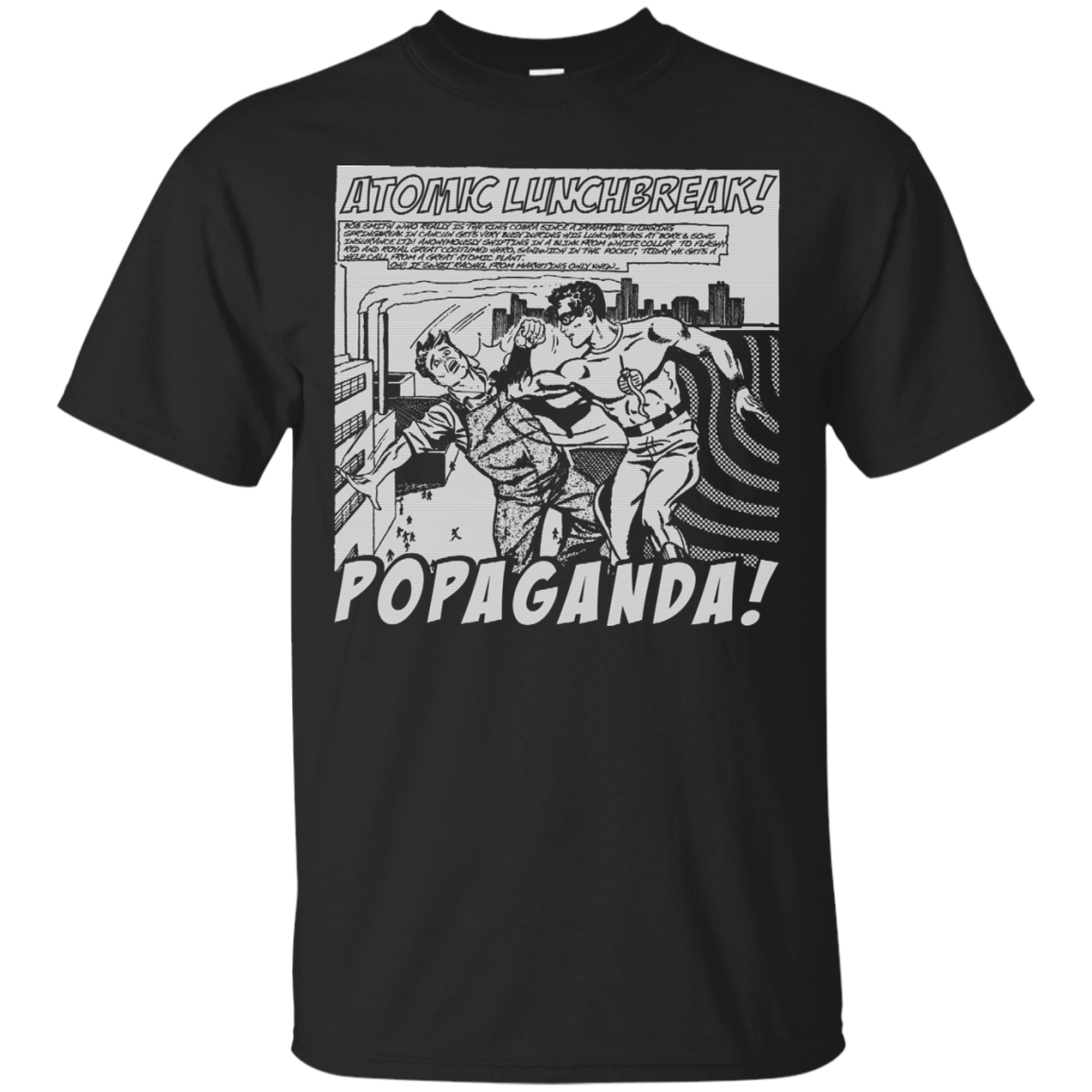 Pop Art Vintage Comics Lichtenstein Style - Popaganda 13 B&W Tee&Tank Men/Unisex Pimamour