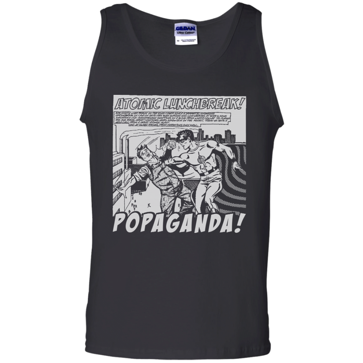 Pop Art Vintage Comics Lichtenstein Style - Popaganda 13 B&W Tee&Tank Men/Unisex Pimamour