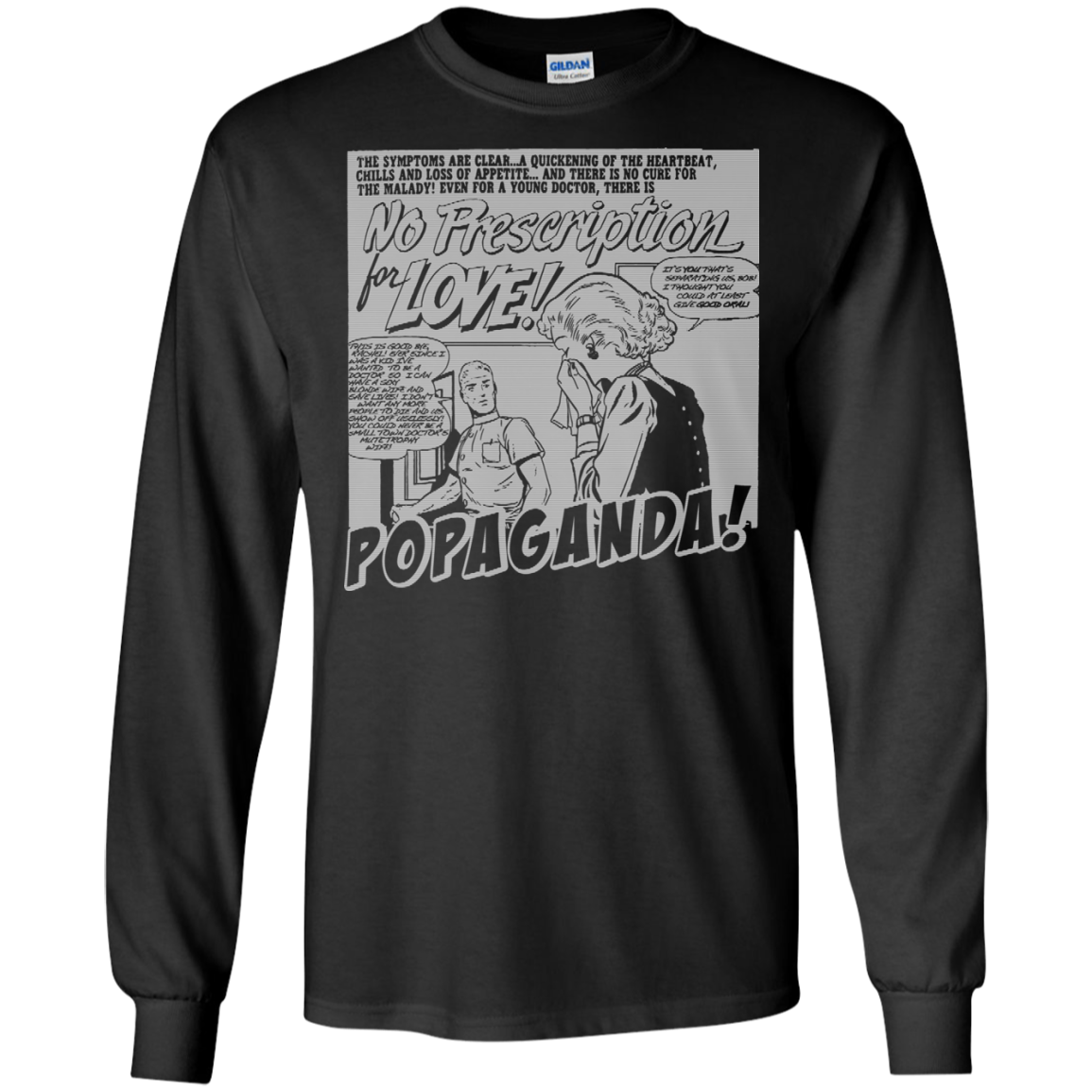 Pop Art Vintage Comics Lichtenstein Style - Popaganda 14 B&W Tee&Tank Men/Unisex Pimamour