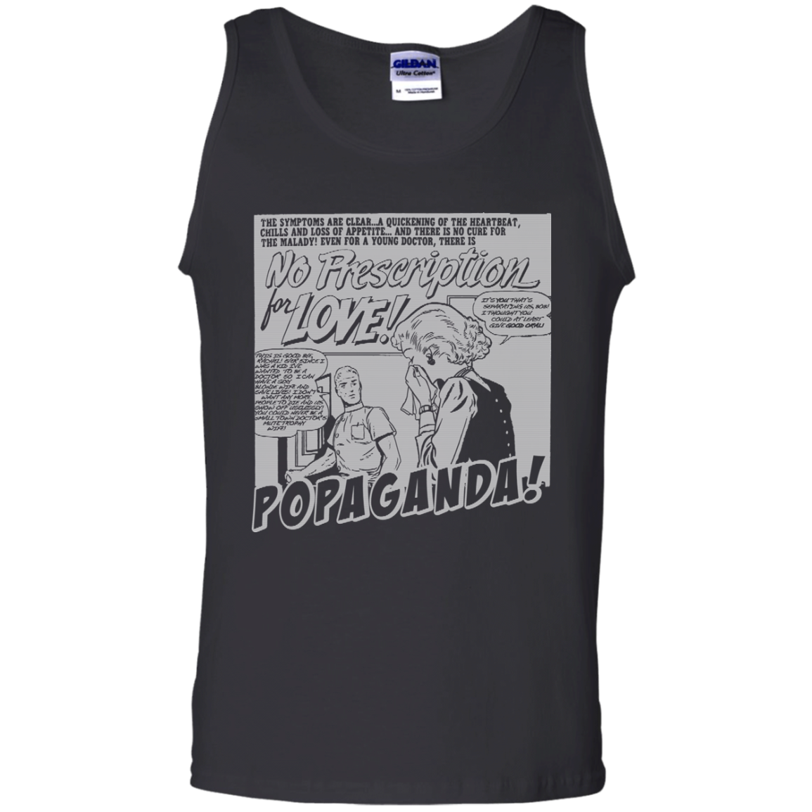 Pop Art Vintage Comics Lichtenstein Style - Popaganda 14 B&W Tee&Tank Men/Unisex Pimamour