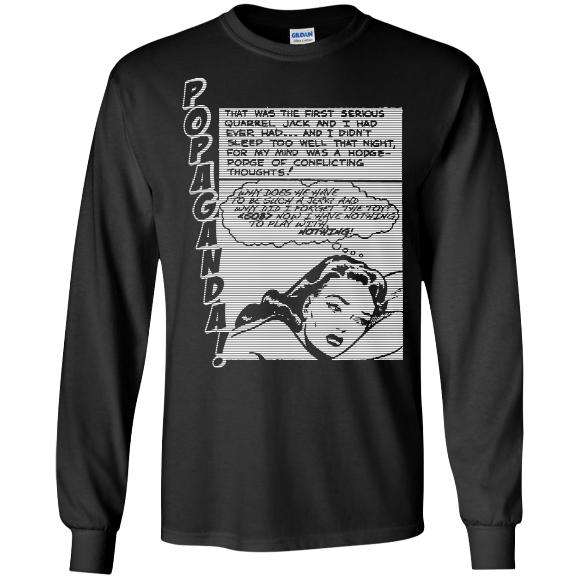 Pop Art Vintage Comics Lichtenstein Style - Popaganda 15 B&W Tee&Tank Men/Unisex Pimamour