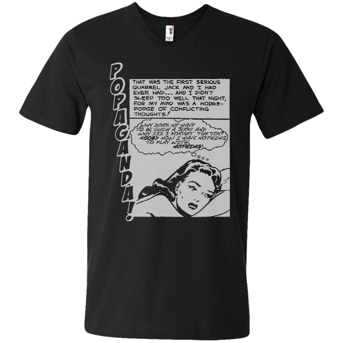 Pop Art Vintage Comics Lichtenstein Style - Popaganda 15 B&W Tee&Tank Men/Unisex Pimamour