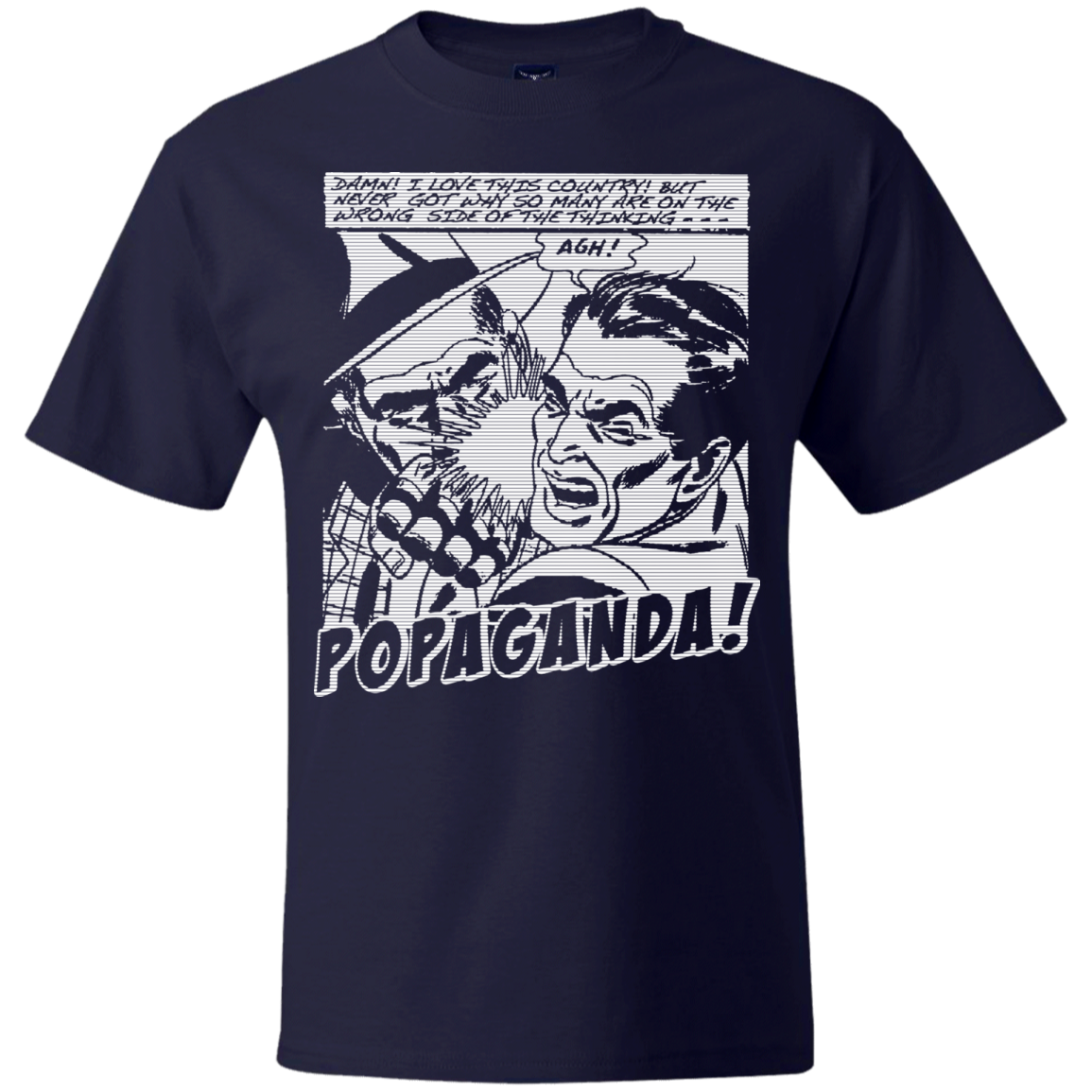 Pop Art Vintage Comics Lichtenstein Style - Popaganda 16 B&W Tee&Tank Men/Unisex Pimamour