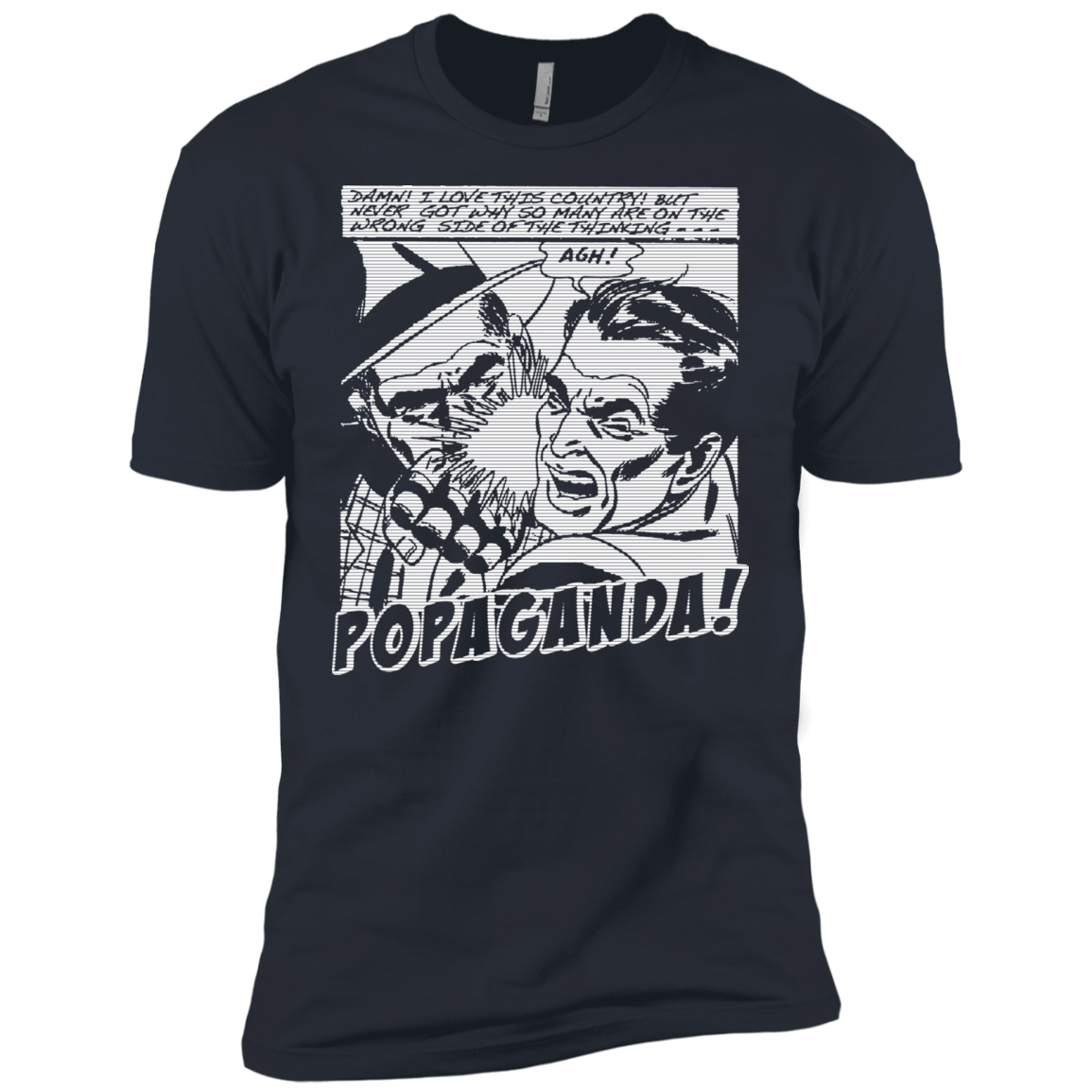 Pop Art Vintage Comics Lichtenstein Style - Popaganda 16 B&W Tee&Tank Men/Unisex Pimamour