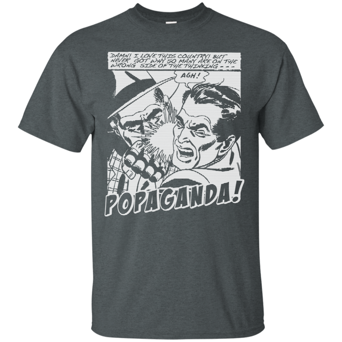 Pop Art Vintage Comics Lichtenstein Style - Popaganda 16 B&W Tee&Tank Men/Unisex Pimamour