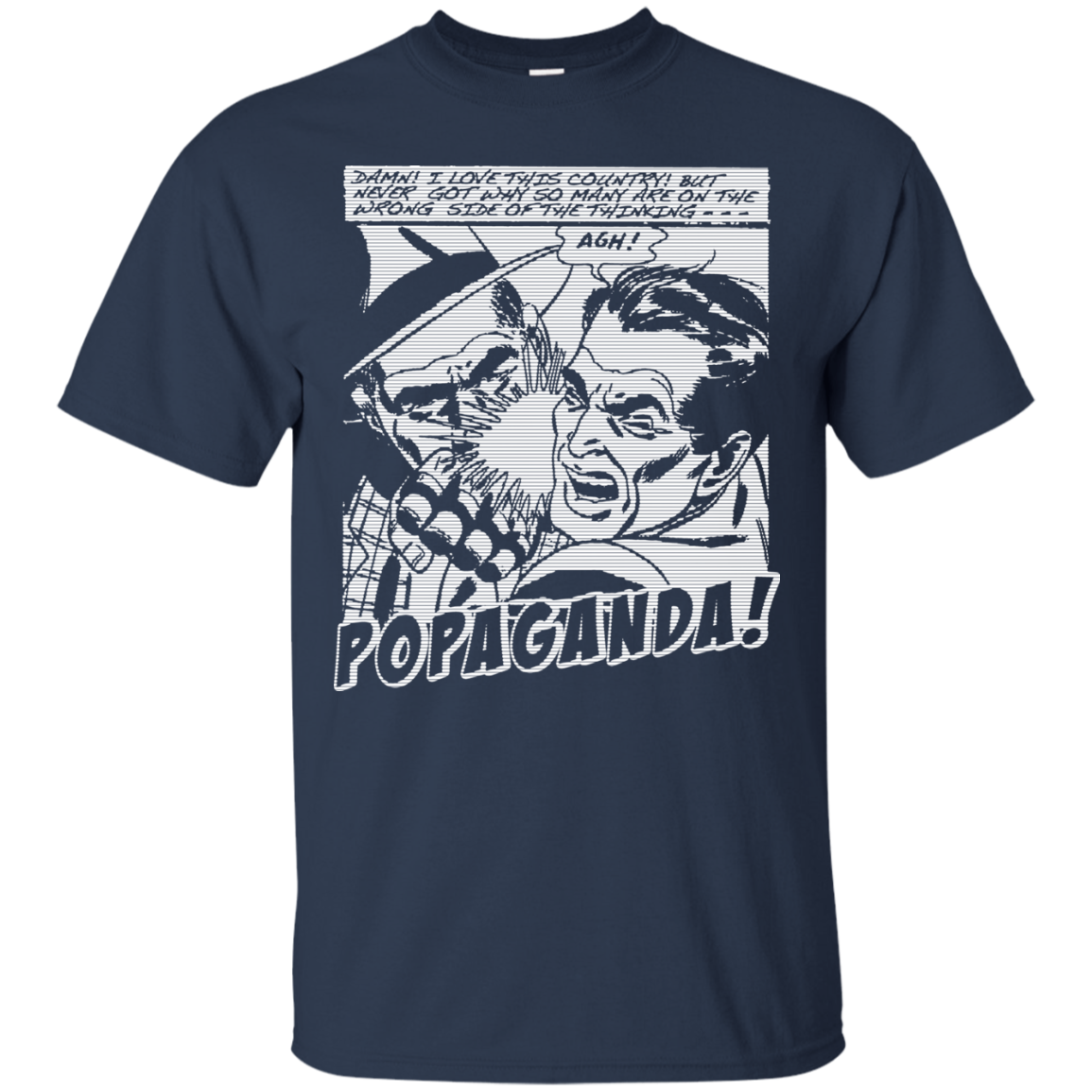 Pop Art Vintage Comics Lichtenstein Style - Popaganda 16 B&W Tee&Tank Men/Unisex Pimamour