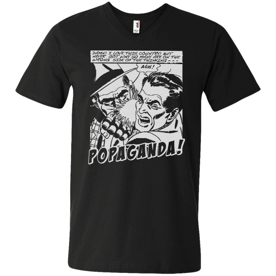 Pop Art Vintage Comics Lichtenstein Style - Popaganda 16 B&W Tee&Tank Men/Unisex Pimamour