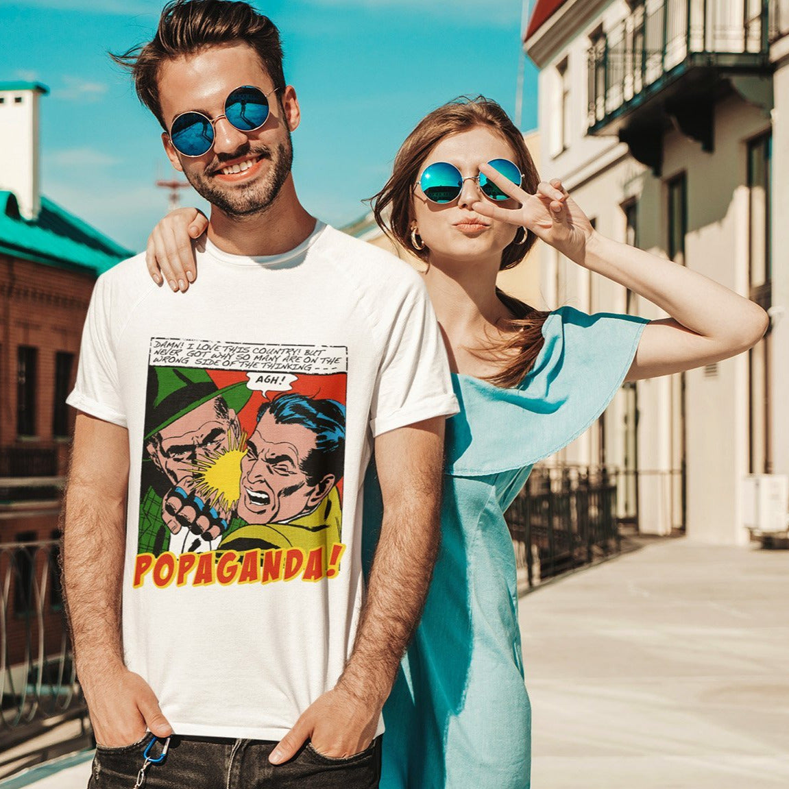 Pop Art Vintage Comics Lichtenstein Style - Popaganda 16 Tee&Tank Men/Unisex Pimamour