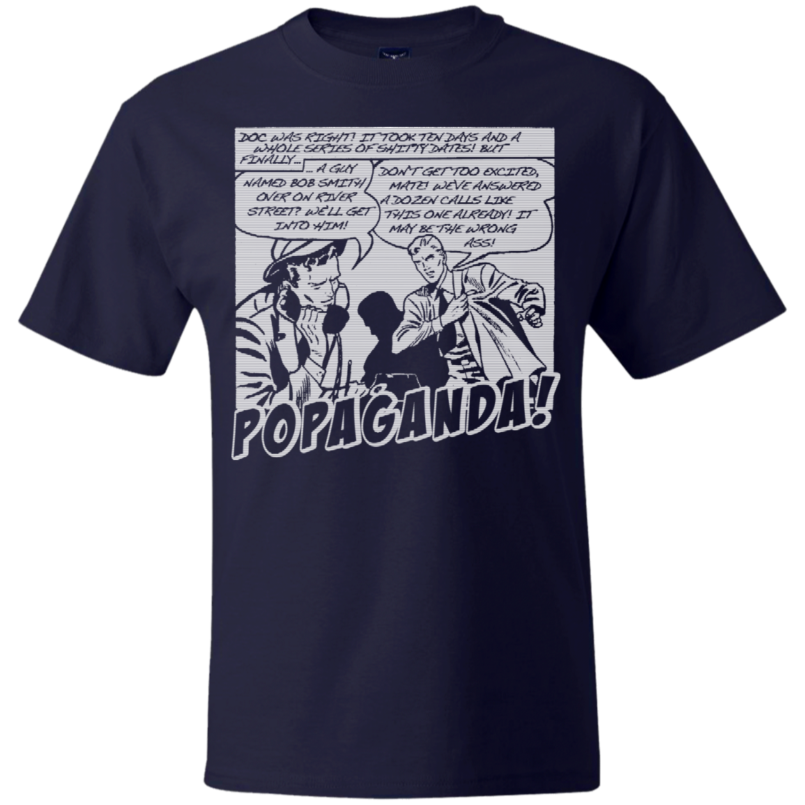 Pop Art Vintage Comics Lichtenstein Style - Popaganda 17 B&W Tee&Tank Men/Unisex Pimamour