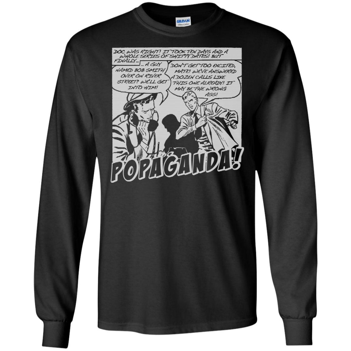 Pop Art Vintage Comics Lichtenstein Style - Popaganda 17 B&W Tee&Tank Men/Unisex Pimamour