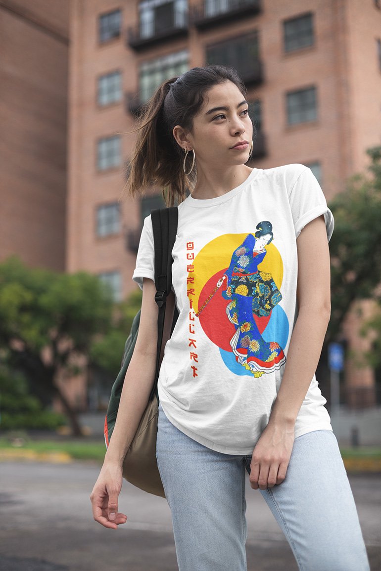 Pop Culture / Pop Art / Urban - The Japanese Brush 17 Tee&Tank Lady Pimamour