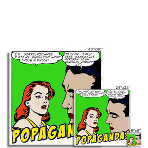 Popaganda Pop Art Vintage Comics 01 Rolled Eco Canvas Pimamour Exclusive Sarcastic & Ironic Lichtenstein-Like Design-Pimamour