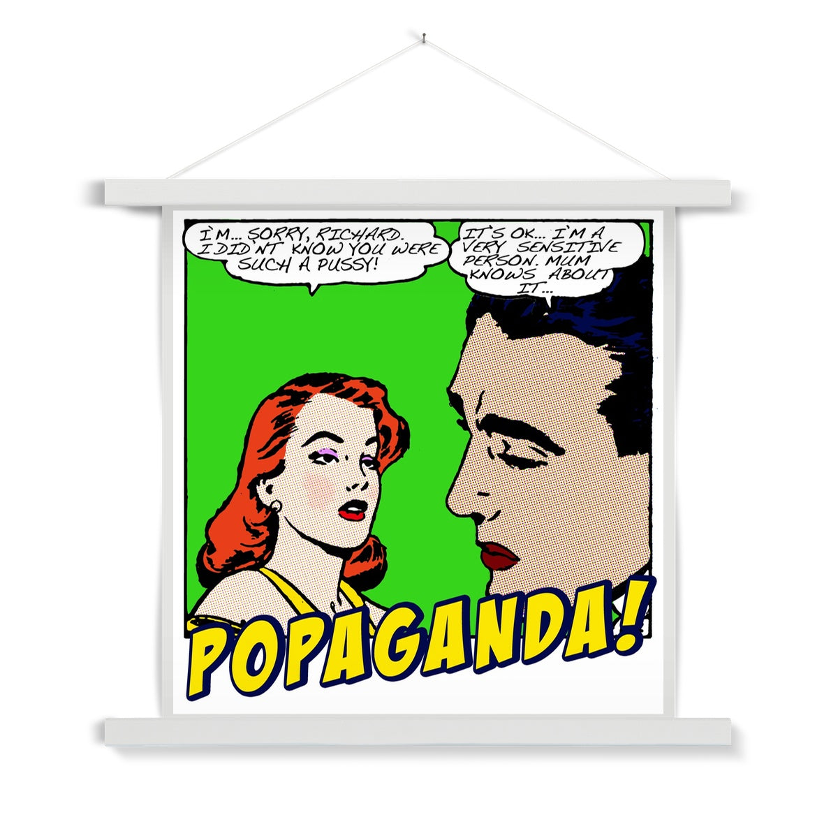 Popaganda Pop Art Vintage Comics 01 Wall Hanger Pimamour Exclusive Sarcastic & Ironic Lichtenstein-Like Design-Pimamour