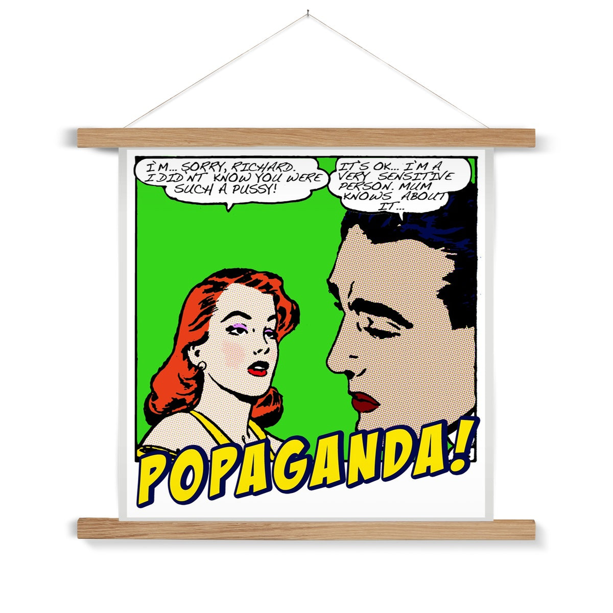 Popaganda Pop Art Vintage Comics 01 Wall Hanger Pimamour Exclusive Sarcastic & Ironic Lichtenstein-Like Design-Pimamour