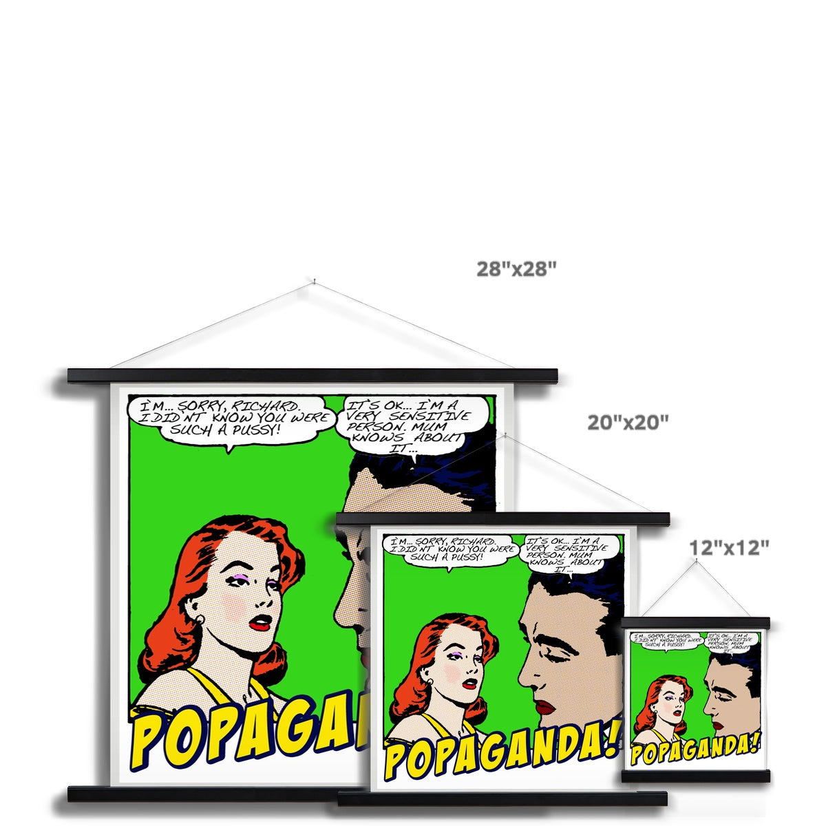 Popaganda Pop Art Vintage Comics 01 Wall Hanger Pimamour Exclusive Sarcastic & Ironic Lichtenstein-Like Design-Pimamour