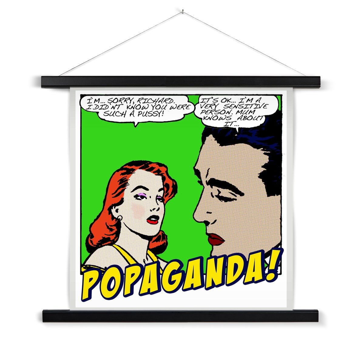 Popaganda Pop Art Vintage Comics 01 Wall Hanger Pimamour Exclusive Sarcastic & Ironic Lichtenstein-Like Design-Pimamour