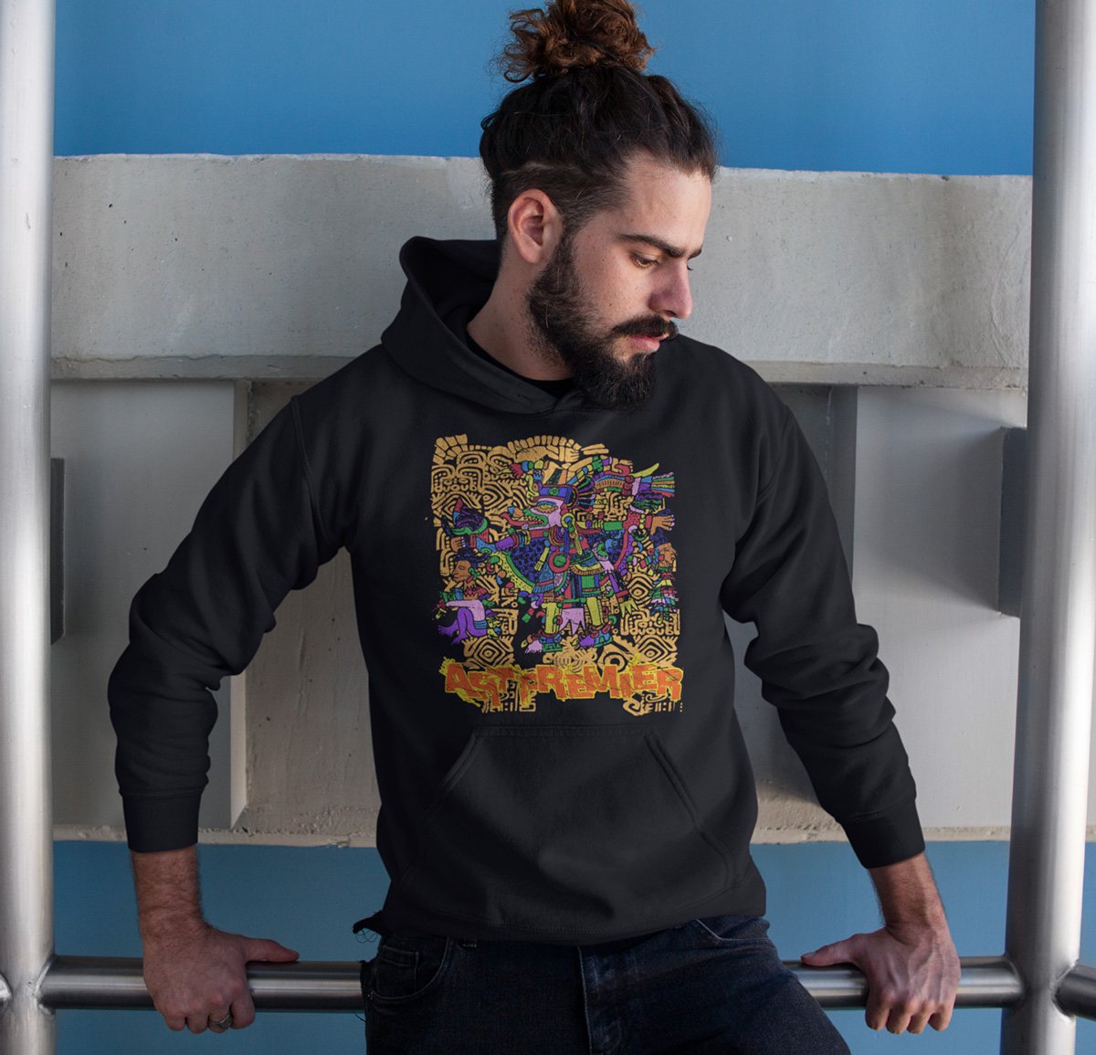 Recycled Propaganda Ad Graffiti Style - Art Premier 12 Dk Hoodie Ladies&Men Pimamour