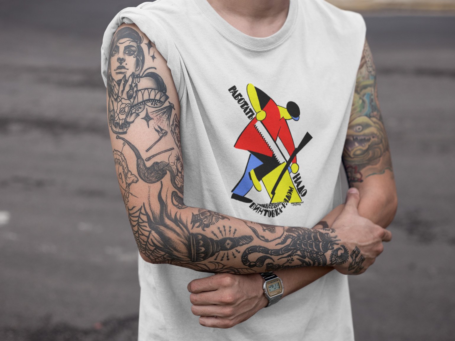 Recycled Propaganda Ad Graffiti Style - Recycled 15 Med Tee&Tank Men/Unisex Pimamour