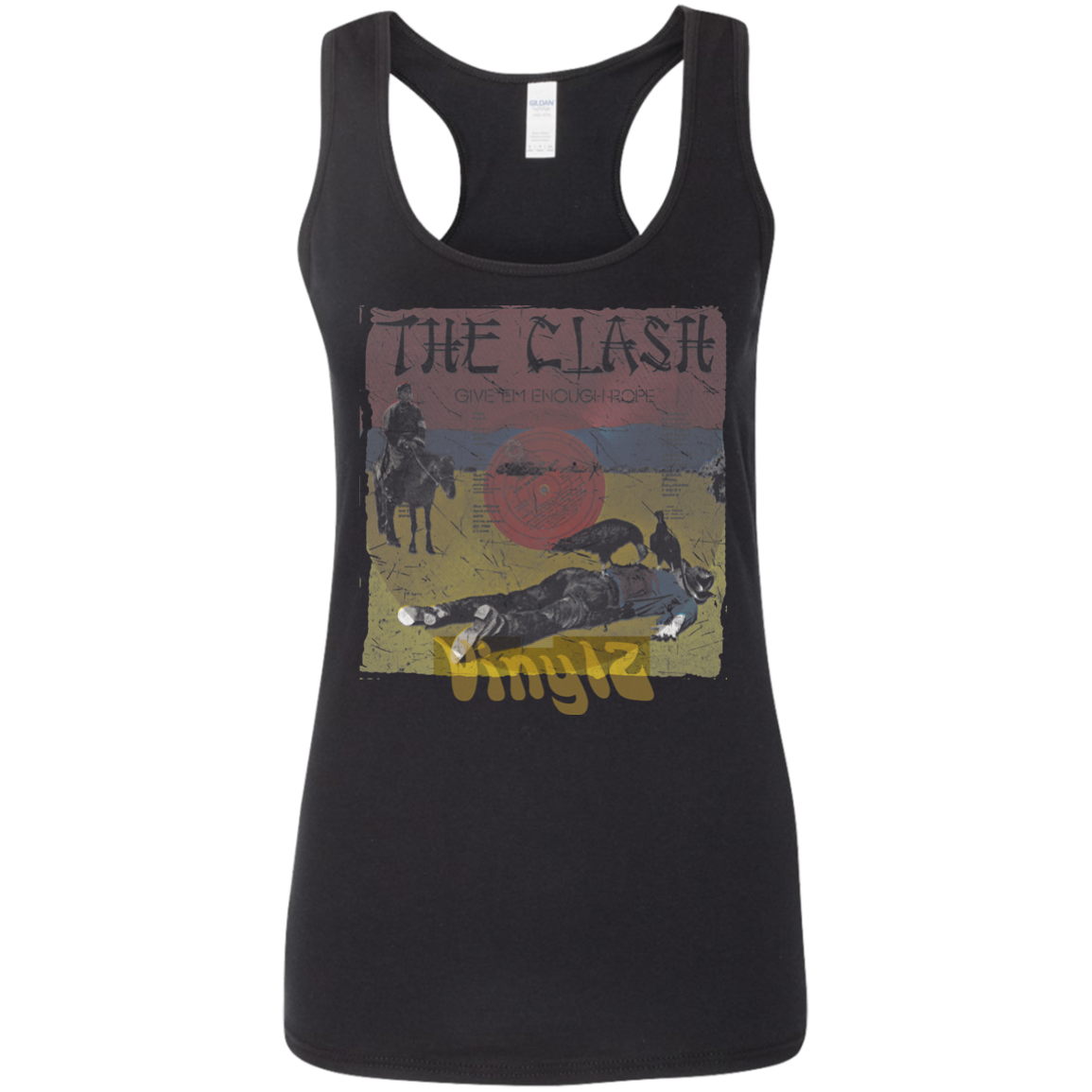 The Clash - Give'Em Enough Rope Ep Cover Pop Culture - Vinyl 04 Tee&Tank Lady Pimamour