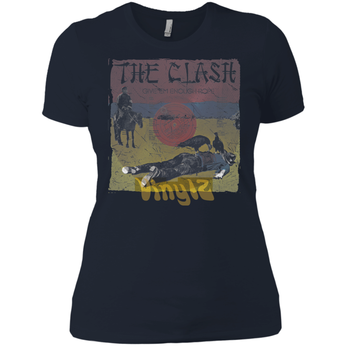 The Clash - Give'Em Enough Rope Ep Cover Pop Culture - Vinyl 04 Tee&Tank Lady Pimamour