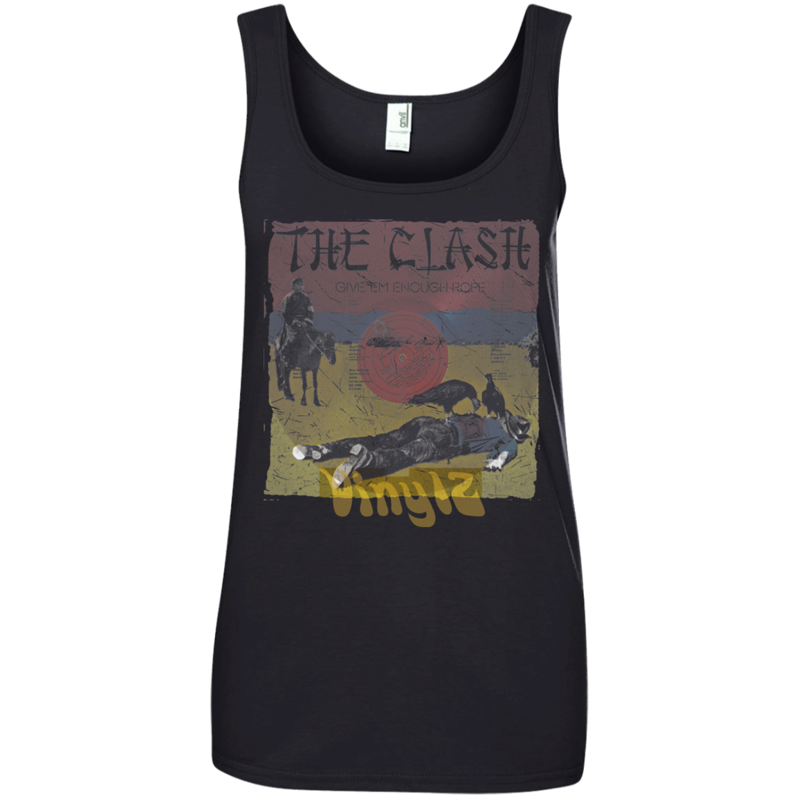 The Clash - Give'Em Enough Rope Ep Cover Pop Culture - Vinyl 04 Tee&Tank Lady Pimamour