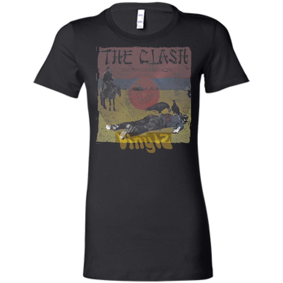 The Clash - Give'Em Enough Rope Ep Cover Pop Culture - Vinyl 04 Tee&Tank Lady Pimamour