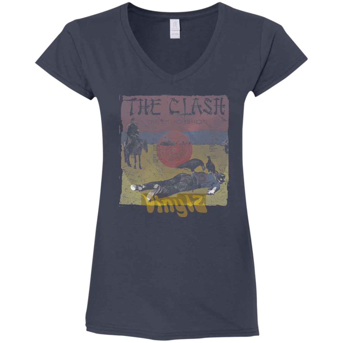 The Clash - Give'Em Enough Rope Ep Cover Pop Culture - Vinyl 04 Tee&Tank Lady Pimamour